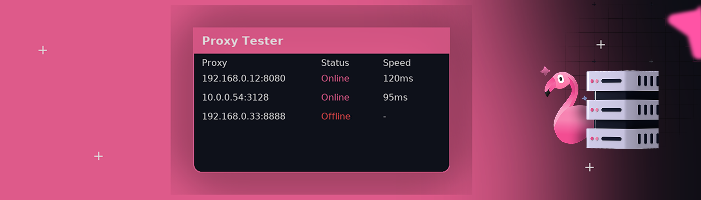 Free Flamingo Proxy Tester user interface